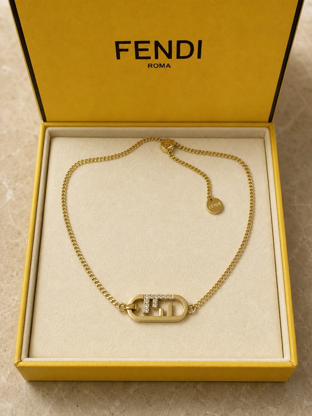 Fendi Modern Designer Necklace Style 1 | New with Box - Picture 5 of 9